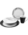 Foto Aparelho de Jantar Redondo de Porcelana 16 Peças - Mimo Style Listrado