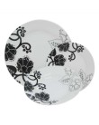Foto Aparelho de Jantar Redondo de Porcelana 20 Peças - Bencafil Black Flowers