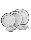 Aparelho de Jantar Redondo de Porcelana 42 Peças - Riserva Platinum