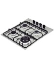 Foto Cooktop Tramontina Perfecta Square 4 Bocas Acendimento Superautomático Inox 4GX Tri 60