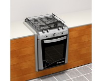 Fogão de Embutir Continental Innovazione Evidenza 4 Bocas Acendimento Automático Acabamento Inox FGCT004EEVDA0IN