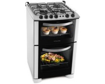 Fogão de Piso Electrolux Celebrate 4 Bocas Acendimento Automático com Forno Duplo 56DM