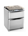 Fogão de Piso Electrolux i-Kitchen 5 Bocas Inox 76DIX Foto Fogão de Piso Electrolux i-Kitchen 5 Bocas Inox 76DIX