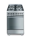 Foto Fogão de Piso Smeg 4 Bocas Acendimento Automático Inox Grill C6GMXI