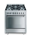 Foto Fogão de Piso Smeg 5 Bocas Acendimento Automático Inox Grill C7GVXI