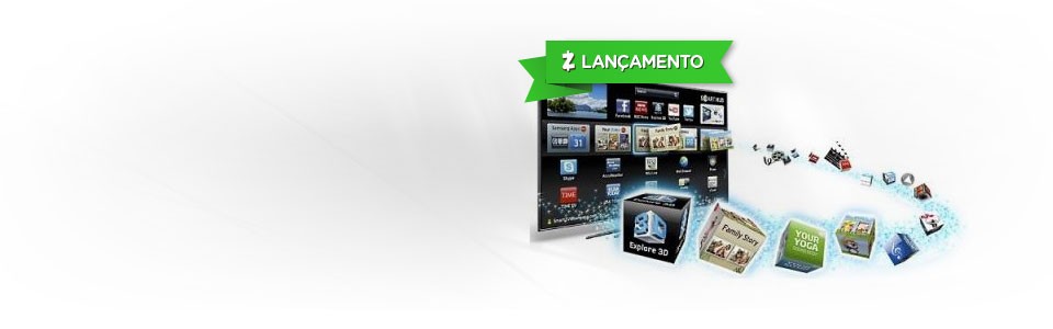 TV LED 46" Smart TV Samsung Série 7 3D Full HD 3 HDMI Conversor Digital Integrado UN46ES7000