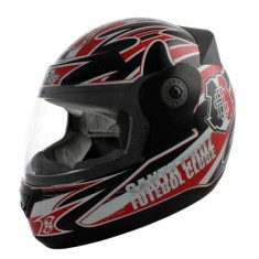 Capacete Protork Santa Cruz FC 3G Fechado Viseira Antirrisco