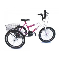 Bicicleta Triciclo Valdo Bike Aro 20 Freio V-Brake Florata