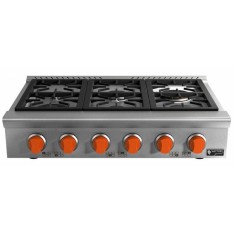 Cooktop Wictory 6 Bocas Acendimento Automático Acabamento Inox Gourmet Rangetop