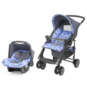 Carrinho de Bebê Travel System com Bebê Conforto Burigotto Conjunto Rio Reversível + Touring SE 4007