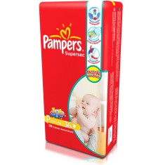 Fralda Pampers Supersec Tamanho P Pacotão 36 Unidades Peso Indicado Até 6kg