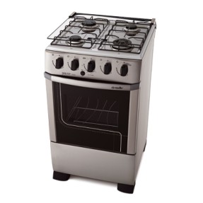 Fogão de Piso Mueller 4 Bocas Acendimento Automático Acabamento Inox Piacere