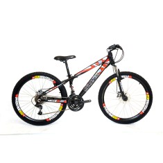 Bicicleta Mountain Bike Gios 21 Marchas Aro 26 Suspensão Dianteira Freio a Disco Black Edition