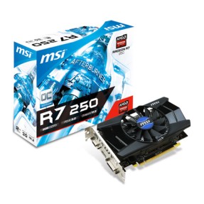 Placa de Video ATI Radeon R7 250 2 GB DDR3 128 Bits MSI R7 250 2GD3 OC