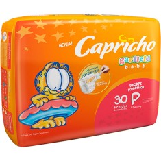 Fralda Capricho Garfield Tamanho P Prático 30 Unidades Peso Indicado 3,5 - 5kg