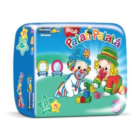 Fralda G&B Higiênicos Patati Patatá Ultra Proteção Tamanho P Econômica 46 Unidades Peso Indicado Até 8kg