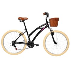 Bicicleta Mood 21 Marchas Aro 26 Freio V-Brake 500 Confort Feminina