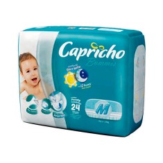 Fralda Capricho Bummis Tamanho M Econômica 24 Unidades Peso Indicado 5 - 10kg