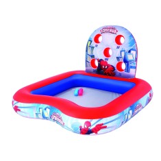Piscina Inflável 170 l Quadrada Bestway Homem-Aranha Play Center Interativo 98016