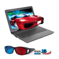 Notebook Positivo Intel Pentium Dual Core T4500 4GB de RAM HD 500 GB LCD 14" 3D Windows 7 Home Basic 3455 3D