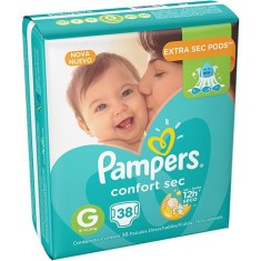 Fralda Pampers Confort Sec Tamanho G Mega 38 Unidades Peso Indicado 9 - 12,5kg