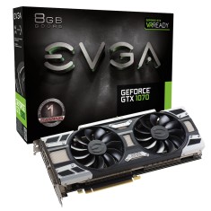 Placa de Video NVIDIA GeForce GTX 1070 8 GB GDDR5 256 Bits EVGA 08G-P4-6171-KR