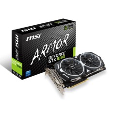 Placa de Video NVIDIA GeForce GTX 1080 8 GB GDDR5X 256 Bits MSI GTX 1080 ARMOR 8G