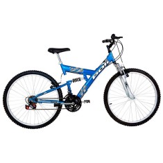 Bicicleta Polimet 18 Marchas Aro 26 Suspensão Full Suspension Freio V-Brake Kanguru 500