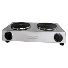 Fogão de Mesa Cotherm 2 Bocas Acendimento Automático Acabamento Inox Hot Plate Rubi