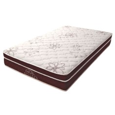 Colchão Solteiro Molas Ensacadas/Pocket Probel D26 Ortho Plus Bordô 88 x 26 x 188 cm