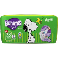 Fralda Capricho Snoopy Bummis Tamanho XG Jumbo 28 Unidades Peso Indicado +13kg