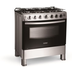 Fogão de Piso Consul Facilite Timer 6 Bocas Acendimento Automático Acabamento Inox CF576BR