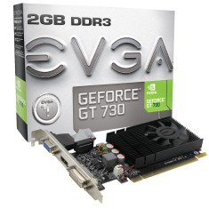 Placa de Video NVIDIA GeForce GT 730 2 GB DDR3 128 Bits EVGA 02G-P3-2732-KR