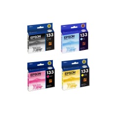 Cartucho Amarelo Ciano Magenta Preto Epson Kit 4 133