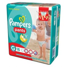 Fralda de Vestir Pampers Pants Tamanho G 16 Unidades Peso Indicado 9 - 14kg