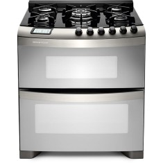 Fogão de Piso Brastemp Ative Smart Cook 5 Bocas Acendimento Superautomático com Forno Duplo BFD5SAR