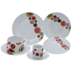 Aparelho de Jantar Redondo de Porcelana 42 peças - Portofino Ipanema