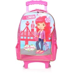Mochila com Rodinhas Escolar Xeryus Moranguinho London Paris 16 5680