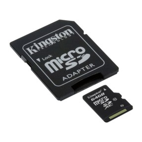 Cartão de Memória Micro SDXC com Adaptador Kingston 64 GB SDCX10/64GB