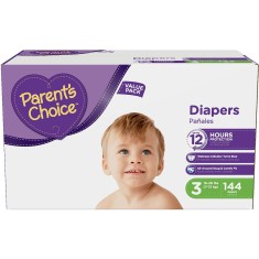 Fralda Parent's Choice Diapers Tamanho M 144 Unidades Peso Indicado 7 - 13kg