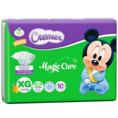 Fralda Cremer Disney Baby Tamanho XG Hiper 52 Unidades Peso Indicado 13 - 16Kg