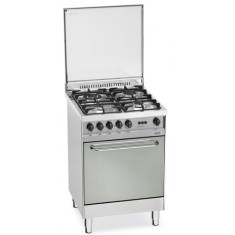 Fogão de Piso Lofra Máxima 4 Bocas Acendimento Superautomático Acabamento Inox Grill MX66GI