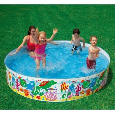 Piscina Snapset 2.089 l Redonda Intex Peixinhos 56453
