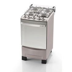 Fogão de Piso Mueller 4 Bocas Acendimento Automático Acabamento Inox Decorato