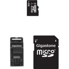 Cartão de Memória Micro SDHC com Adaptador Gigastone Professional 8 GB GS-3IN1C1008G-R