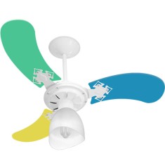 Ventilador de Teto Venti-Delta New Baby Colors 120 cm 3 Pás 3 Velocidades