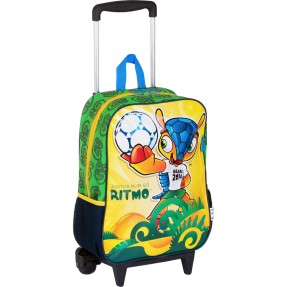 Mochila com Rodinhas Escolar Sestini Fuleco 13,1 Litros Copa das Confederações FIFA 062830