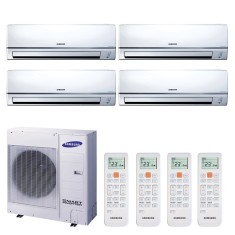 Ar Condicionado Multi Split Samsung 34100 BTUs Inverter Controle Remoto Quente/Frio RJ100F5HXBA / MH026FNBA / MH052FNBA