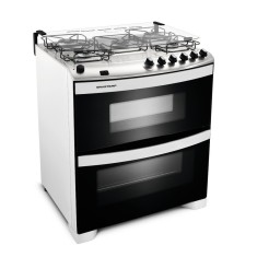 Fogão de Piso Brastemp Clean 5 Bocas Acendimento Automático com Forno Duplo BFD5NAB