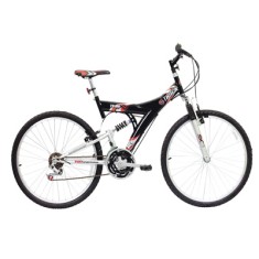 Bicicleta Mountain Bike Track & Bikes 18 Marchas Aro 26 Suspensão Full Suspension Freio V-Brake TB100XS